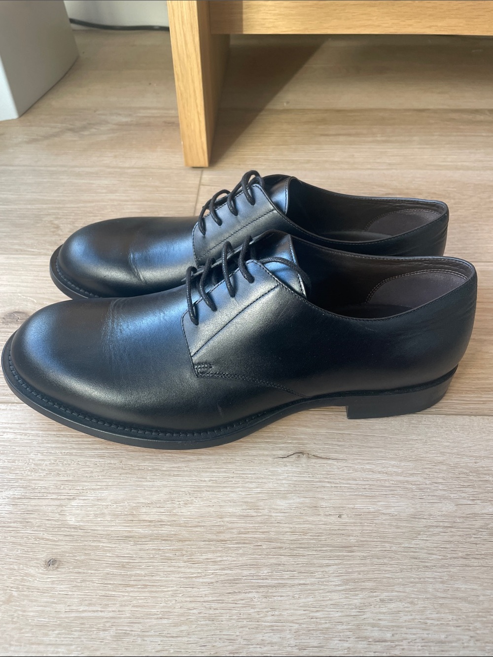 NWOT The Row Black Leather Novus Derby - Picture 5 of 8